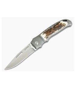 JE Made Loveless New York Special Slip Joint Stag Inlays Bolstered S35VN 3902