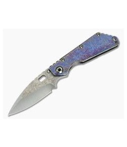 Mick Strider Custom SMF Spear Point Organic Textured Multi Color Titanium Frame Lock