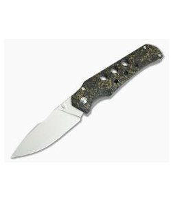 Jason Guthrie Custom Scout Gold Shred Carbon Fiber Titanium Frame Lock M390 Harpoon Drop Point