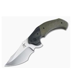 Greg Lightfoot Custom Element Carbon Fiber Bolstered Green Micarta CPM-154 Flipper