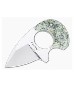 Alan Folts Custom Baby Bear Polished CPM-154 Kipps Custom Cash Acrylic Fixed Blade