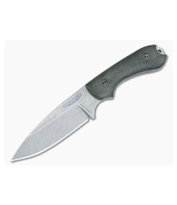 Bradford Guardian3.2 Fixed Blade 3D OD Green Micarta Stonewashed MagnaCut Drop Point 32S-102-MC