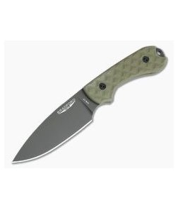 Bradford Knives Guardian3 Full Flat Grind OD Green G10 DLC 3V Fixed Blade Knife