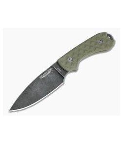 Bradford Knives Guardian3 Full Flat Grind OD Green G10 Nimbus 3V Fixed Blade Knife