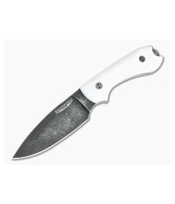Bradford Knives Guardian3 Full Flat GPK Exclusive 3D White G10 Nimbus 3V Fixed Blade Knife