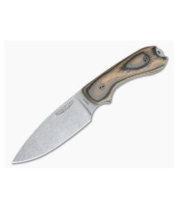 Bradford Knives Guardian3 Full Flat Grind 3D G-Wood Stonewashed 3V Fixed Blade Knife