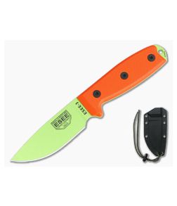 ESEE 3 Venom Green Blade Orange G10 Black Sheath