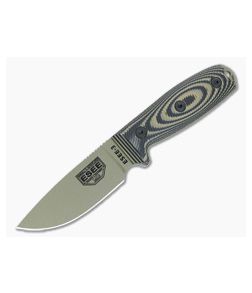ESEE 3 Fixed Blade 3D Coyote & Black Textured G10 Dark Earth 1095 Drop Point Blade 3PMDE-005