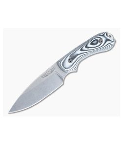 Bradford Guardian3 Sabre Ground Stonewashed MagnaCut 3D Black/White G10 Fixed Blade