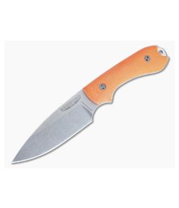 Bradford Guardian3 Sabre Ground Stonewashed MagnaCut 3D Orange G10 Fixed Blade