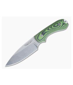 Bradford Guardian3 Sabre Ground Stonewashed MagnaCut 3D Toxic Green/Black G10 Fixed Blade