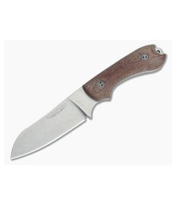 Bradford Knives Guardian3 Sheepsfoot 3D Natural Micarta Stonewashed M390