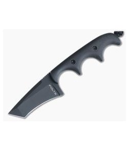 Alan Folts Custom Minimalist Tanto Neck Knife Black Coated CPM-154 Black G10