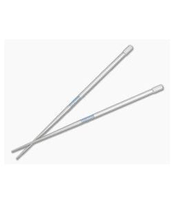 Steve Kelly TiSushi Sticks Satin w/ Blue Rings Titanium Chopsticks
