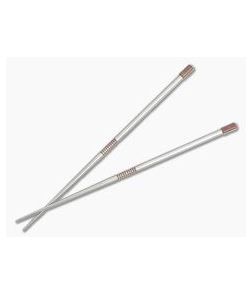 Steve Kelly TiSushi Sticks Satin w/ Bronze Rings Titanium Chopsticks