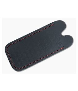 Case Black Leather Knife Sheath Slip Pouch Herringbone 41411