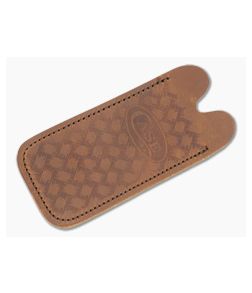 Case Brown Leather Knife Sheath Slip Pouch Herringbone 41412
