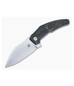 A2 Knives A8 Tashi Bharucha Collaboration Flipper Marbled Carbon Fiber