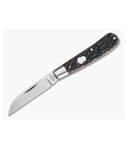 T.A. Davison Custom Swayback Dark Brown Jigged Bone CPM 154 Wharncliffe Slip Joint 