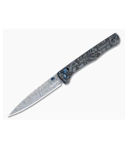 Benchmade 417-232 Fact Gold Class Black Camo FatCarbon Intrepid Nichols Damascus Spear Point #25