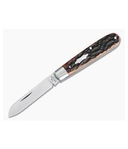 T.A. Davison Custom Jigged Bone Satin Drop Point Slip Joint 