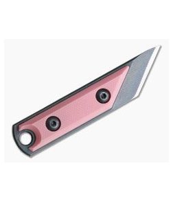 NCC Knives EDC Kiridashi Distressed O1 Pink G10 Fixed Blade 4205