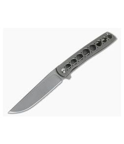 Brad Zinker Custom T FLF Clip Point Stonewashed CPM-154 Titanium Frame Lock Flipper