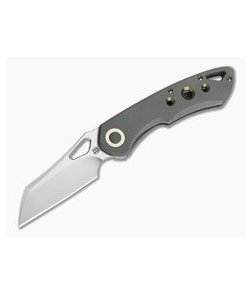 Olamic Cutlery Whippersnapper Wharncliffe Satin 20CV Dark Blast Titanium Top Flipper 4250