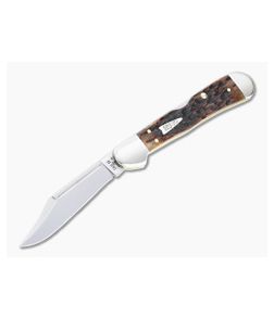 Case Mini Copperlock Peach Seed Jigged Brown Bone Back Lock Knife 42655