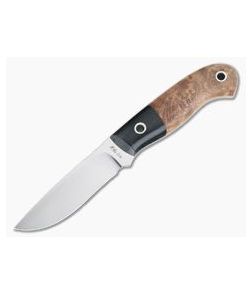 Mike Irie Model 110 Drop Point CPM-154 Micarta Bolstered Stabilized Dyed Maple Burl 4271