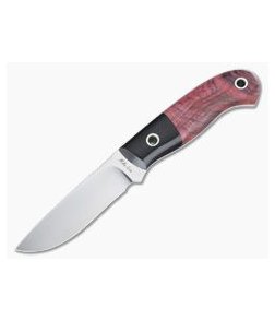 Mike Irie Model 110 Drop Point CPM-154 Micarta Bolstered Stabilized Dyed Maple Burl 4272