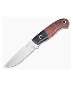 Mike Irie Model 110 Spear Point CPM-154 Micarta Bolstered Stabilized Dyed Maple Burl 4278