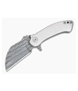 Grindhouse Knives TMAx #12 Nichols Damascus Satin Double Titanium Flipper