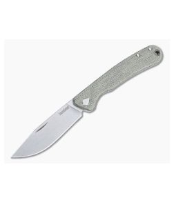 Kershaw Federalist Stonewashed CPM-154 Green Micarta USA Slip Joint Folder 4320