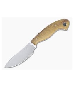Camerer Knives Custom Little "B" Drop Point Forged W2 Aged Canvas Micarta Fixed Blade 4345