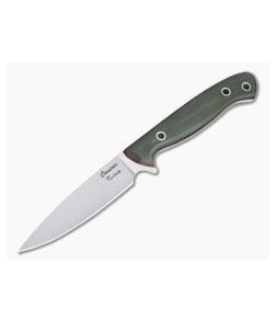 Camerer Knives Custom Small Game Getter Elmax Green Linen Micarta Fixed Blade 4347