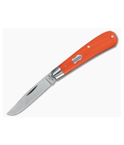 T.A. Davison Custom Orange G10 Satin CTS-XHP Clip Point Slip Joint 4364