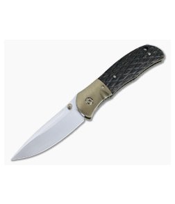 John W. Smith Custom Fusion Satin S35VN Black Palm Titanium Liner Lock Folder 4376