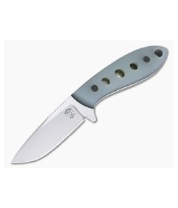 Tom Krein Custom TK-3 Whitetail Hunter Blasted Jade G10 Satin Nitro-V Fixed Blade