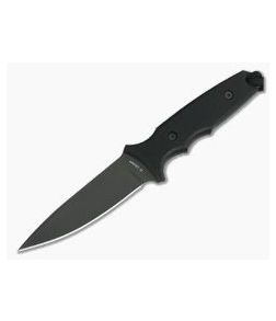 Spartan Harsey TT Tactical Trout Black S45VN Black Linen Micarta Fixed Blade 43BKBKKYBK