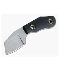 Sakman Knives Cleaver Neck Knife Blasted N690 Black G10 Fixed Blade 4408