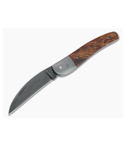 Chuck Hawes Custom Wharncliffe Whittler Ladder Damascus Desert Ironwood Slip Joint Folder 4412