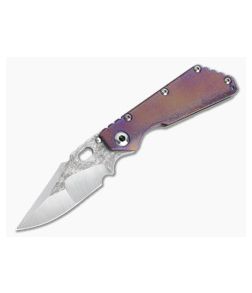 Mick Strider Pre-owned Custom SMF Nightmare Grind Bowie Multi-Color Orange Peel Titanium Frame Lock