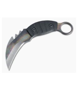 Mick Strider Custom PS Karambit Strike Plate Titanium Carbon Fiber Fixed Blade Knife 4449