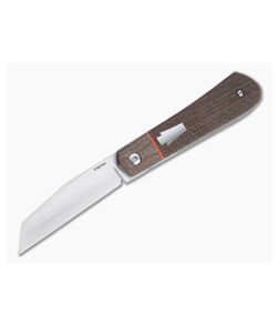 Enrique Pena Custom Front Flipper Raptor Bolstered Burlap Micarta Folder 4454