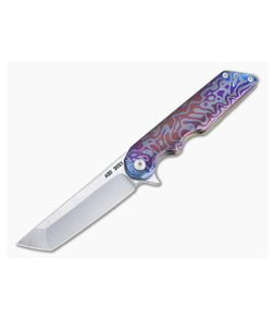 Attn2Detail Tanto Folder Satin 3V Dark-Ti Titanium Frame Lock Flipper 4460