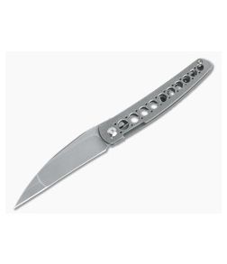 Brad Zinker Swayback Wharncliffe FLF Stonewashed CPM-154 Titanium Front Flipper 4468