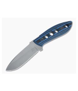 Tom Krein K9 Model 6 Drop Point Stonewashed D2 Blasted Blue/Black G10 Fixed Blade 4475