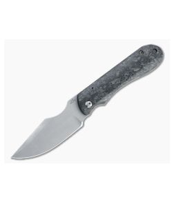 Maverick Custom Knives Frame Lock Front Flipper Harpoon Clip Stonewashed BG42 Shred Carbon Fiber Folder 4479