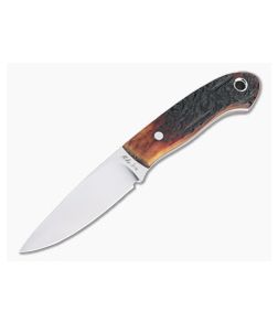 Mike Irie Sport 100 Bird and Trout Satin CPM-154 Red Jigged Bone Fixed Blade 4505